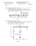 Đề thi môn cơ học kết cấu 1 - Trường đại học Thủy Lợi - Đề số 4