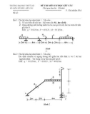 Đề thi môn cơ học kết cấu 1 - Trường đại học Thủy Lợi - Đề số 32