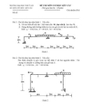 Đề thi môn cơ học kết cấu 1 - Trường đại học Thủy Lợi - Đề số 13
