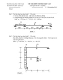 Đề thi môn cơ học kết cấu 1 - Trường đại học Thủy Lợi - Đề số 28