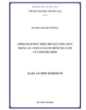 Luận án Tiến sĩ Kinh tế: Chính sách phát triển đội ngũ công chức trong các cơ quan hành chính nhà nước của tỉnh Hòa Bình