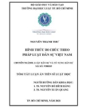 Tóm tắt Luận án Tiến sĩ Luật học: Hình thức di chúc theo pháp luật dân sự Việt Nam