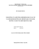 Luận án Tiến sĩ Khoa học môi trường: Ảnh hưởng của giới tính, thời điểm cho ăn sau nở và chế độ dinh dưỡng đầu đời đến khả năng sinh trưởng và đáp ứng miễn dịch ở gà thịt