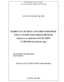 Tóm tắt Luận án Tiến sĩ Công nghệ sinh học: Nghiên cứu sử dụng cao chiết thảo dưược nâng cao khả năng kháng bệnh do Streptococcus agalactiae gây ra trên cá rô phi (Oreochromis spp.)