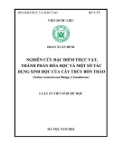 Luận án Tiến sĩ Dược học: Nghiên cứu đặc điểm thực vật, thành phần hóa học và một số tác dụng sinh học của cây Thuỷ bồn thảo (Sedum sarmentosum Bunge), Crassulaceae