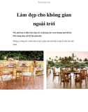 Làm đẹp cho không gian ngoài trời