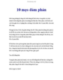 10 Mẹo đàm phán