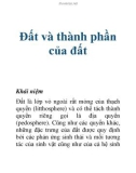 Đất và thành phần của đất