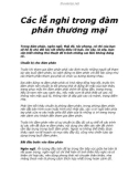 Các lễ nghi trong đàm phán thương mại