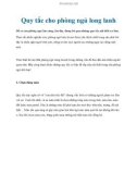 Quy tắc cho phòng ngủ long lanh