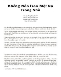 Không Nên Treo Mặt Nạ Trong Nhà