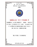 Khóa luận tốt nghiệp Quản trị kinh doanh: Phân tích các nhân tố ảnh hưởng đến động lực làm việc của người lao động tại Công ty TNHH chế biến gỗ Minh An