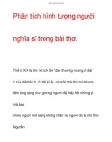 Phân tích hình tượng ngườinghĩa sĩ trong bài thơ.