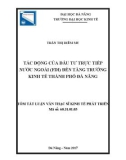 Tóm tắt Luận văn Thạc sĩ Kinh tế phát triển: Tác động của đầu tư trực tiếp nước ngoài (FDI) đến tăng trưởng kinh tế thành phố Đà Nẵng