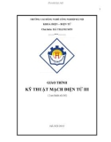 Giáo trình Kỹ thuật mạch điện tử 3 - Hà Thanh Sơn (Chủ biên)