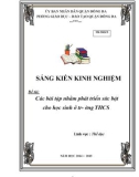 Sáng kiến kinh nghiệm THCS: Các bài tập phát triển sức bật cho học sinh ở trường THCS