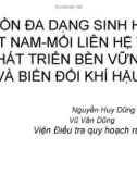 Báo cáo: Bảo tồn đa dạng sinh học ở Việt Vam - Mối liên hệ với phát triển bền vững và biến đổi khí hậu