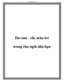 Da cam - sắc màu trẻ trung cho ngôi nhà bạn