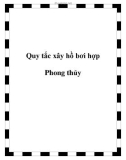 Quy tắc xây hồ bơi hợp Phong thủy