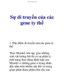 Sự di truyền của các gene ty thể