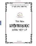 Tài liệu luyện thi Đại học môn Vật lý - TTGDĐT Quang Trung