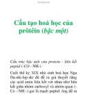 Cấu tạo hoá học của prôtêin (bậc một)