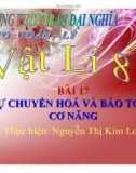 Bài giảng Vật lý 8 - Bài 17: Sự chuyển hóa, bảo toàn cơ năng