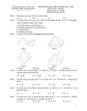 Đề thi giữa học kì 1 môn Toán lớp 12 năm 2021-2022 có đáp án - Trường THPT Nguyễn Huệ