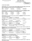 Đề khảo sát chuyên đề lần 1 năm 2018 môn tiếng Anh lớp 11 - THPT Tam Dương - Mã đề 326