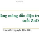 Đề tài Màng mỏng dẫn điện trong suốt ZnO: Al 