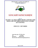 Sáng kiến kinh nghiệm THPT: Tổ chức các hoạt động thi đua cho học sinh trong lớp chủ nhiệm nhằm nâng cao hiệu quả giáo dục