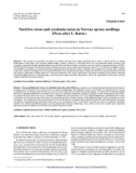 Báo cáo lâm nghiệp: Nutritive stress and cytokinin status in Norway spruce seedlings (Picea abies L. Karst.)