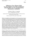 Báo cáo sinh học: Influence d’un aliment dilué sur des lignées de poules pondeuses sélectionnées sur la consommation 