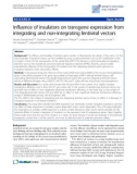 Báo cáo sinh học: Influence of insulators on transgene expression from integrating and non-integrating lentiviral vectors