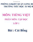 Bài giảng môn Tiếng Việt lớp 1 sách Cánh diều năm học 2019-2020 - Tuần 26: Tập đọc Cái Bống (Trường Tiểu học Ái Mộ B)