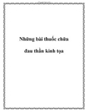 Những bài thuốc chữa đau thần kinh tọa