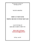 Luận văn Thạc sĩ Khoa học Xã hội và Nhân văn: Triết lý nhân sinh trong truyện cổ tích Việt Nam