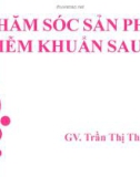 Bài giảng Chăm sóc sản phụ nhiễm khuẩn sau đẻ - GV. Trần Thị Thanh Tâm