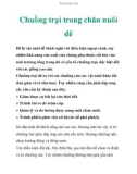 Chuồng trại trong chăn nuôi dê