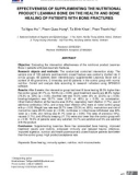 Hiệu quả bổ sung sản phẩm dinh dưỡng Leanmax Bone lên sức khỏe và mức độ liền xương của bệnh nhân gãy xương