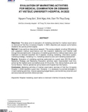 Đánh giá hoạt động marketing khám bệnh theo yêu cầu tại Bệnh viện Hữu nghị Việt Đức năm 2023