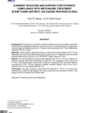 Thực trạng và hỗ trợ tuân thủ điều trị Methadone của người bệnh tại huyện Kim Thành tỉnh Hải Dương năm 2023