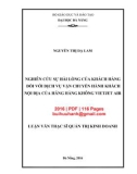 Luận văn Thạc sĩ Quản trị kinh doanh: Nghiên cứu sự hài lòng của khách hàng đối với dịch vụ vận chuyển hành khách nội địa của hãng Hàng không Vietjet air