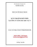 Luận văn Thạc sĩ Quản trị kinh doanh: Quản trị kênh phân phối sản phẩm phân bón tại Công ty Xăng dầu khu vực V