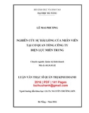 Luận văn Thạc sĩ Quản trị kinh doanh: Nghiên cứu sự hài lòng của nhân viên tại cơ quan Tổng Công ty Điện lực Miền Trung