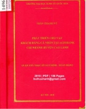 Luận văn Thạc sĩ Tài chính ngân hàng: Phát triển cho vay khách hàng cá nhân tại Agribank chi nhánh huyện Cao Lãnh