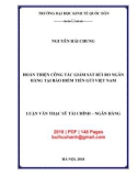 Luận văn Thạc sĩ Tài chính ngân hàng: Hoàn thiện công tác giám sát rủi ro ngân hàng tại Bảo hiểm tiền gửi Việt Nam