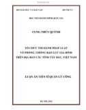 Luận án Tiến sĩ Quản lý công: Tổ chức thi hành pháp luật về phòng, chống bạo lực gia đình trên địa bàn các tỉnh Tây Bắc, Việt Nam