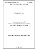 Tóm tắt Luận án Tiến sĩ Quản lý công: Chính sách phát triển đội ngũ giảng viên trong các trường cao đẳng công lập ở Việt Nam