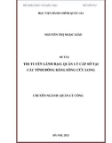 Luận án Tiến sĩ Quản lý công: Thi tuyển lãnh đạo, quản lý cấp sở tại các tỉnh đồng bằng sông Cửu Long